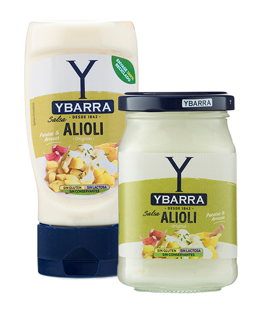 Salsas pet y cristal-alioli de Ybarra